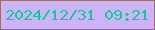 文字の大きさ：5、枠の色：996f6d、背景の色：cdb4f8、文字の色：0acf92 無料ブログパーツのブログ時計