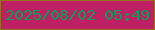 文字の大きさ：2、枠の色：99701d、背景の色：bf2063、文字の色：03a155 無料ブログパーツのブログ時計