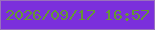 文字の大きさ：1、枠の色：9970bd、背景の色：7b2fdc、文字の色：659735 無料ブログパーツのブログ時計