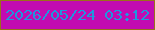文字の大きさ：5、枠の色：99711a、背景の色：c20cb1、文字の色：1e97de 無料ブログパーツのブログ時計