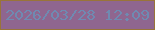 文字の大きさ：4、枠の色：997439、背景の色：8f668f、文字の色：6f8ab1 無料ブログパーツのブログ時計
