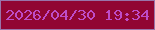 文字の大きさ：2、枠の色：9974a9、背景の色：910532、文字の色：be4cc7 無料ブログパーツのブログ時計