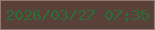 文字の大きさ：5、枠の色：997772、背景の色：594139、文字の色：287037 無料ブログパーツのブログ時計
