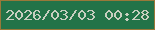 文字の大きさ：1、枠の色：997839、背景の色：227348、文字の色：c7cfc0 無料ブログパーツのブログ時計