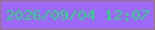 文字の大きさ：5、枠の色：99786b、背景の色：9d6af7、文字の色：28d77b 無料ブログパーツのブログ時計