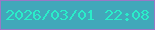 文字の大きさ：1、枠の色：9978c6、背景の色：41a8ba、文字の色：2aedc9 無料ブログパーツのブログ時計