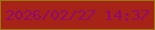 文字の大きさ：5、枠の色：99790d、背景の色：a82317、文字の色：930870 無料ブログパーツのブログ時計