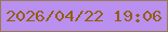 文字の大きさ：2、枠の色：997a50、背景の色：b98ff0、文字の色：935e0a 無料ブログパーツのブログ時計