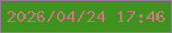 文字の大きさ：5、枠の色：997a9e、背景の色：3f921d、文字の色：c87a7d 無料ブログパーツのブログ時計