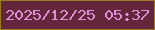 文字の大きさ：4、枠の色：997b24、背景の色：63263b、文字の色：e28fda 無料ブログパーツのブログ時計
