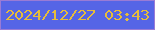 文字の大きさ：5、枠の色：997bd5、背景の色：5565e6、文字の色：e6bc3b 無料ブログパーツのブログ時計