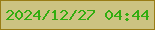 文字の大きさ：3、枠の色：997c15、背景の色：ccc381、文字の色：32ad10 無料ブログパーツのブログ時計
