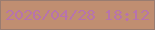 文字の大きさ：5、枠の色：997c70、背景の色：c08e71、文字の色：b773ac 無料ブログパーツのブログ時計