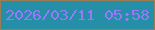 文字の大きさ：2、枠の色：997d57、背景の色：248fa7、文字の色：9779fa 無料ブログパーツのブログ時計