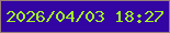 文字の大きさ：3、枠の色：997e7a、背景の色：3305a3、文字の色：a3f222 無料ブログパーツのブログ時計
