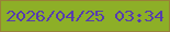 文字の大きさ：5、枠の色：998039、背景の色：8daf27、文字の色：563caf 無料ブログパーツのブログ時計