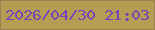 文字の大きさ：3、枠の色：99824e、背景の色：b59d53、文字の色：7447b7 無料ブログパーツのブログ時計