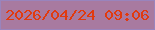 文字の大きさ：2、枠の色：9984bd、背景の色：a87aa0、文字の色：e13a0f 無料ブログパーツのブログ時計