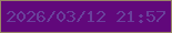 文字の大きさ：1、枠の色：998565、背景の色：61087b、文字の色：6a409b 無料ブログパーツのブログ時計