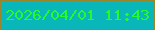 文字の大きさ：4、枠の色：99862b、背景の色：09b7ba、文字の色：26f930 無料ブログパーツのブログ時計