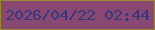 文字の大きさ：4、枠の色：998630、背景の色：894872、文字の色：37377e 無料ブログパーツのブログ時計