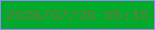 文字の大きさ：5、枠の色：9986ff、背景の色：01aa2b、文字の色：617c40 無料ブログパーツのブログ時計