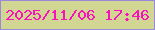 文字の大きさ：2、枠の色：9989d9、背景の色：d1d792、文字の色：f911bc 無料ブログパーツのブログ時計