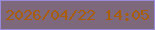 文字の大きさ：4、枠の色：998adb、背景の色：7e687b、文字の色：a95d0c 無料ブログパーツのブログ時計