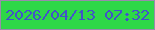 文字の大きさ：2、枠の色：998bac、背景の色：2ed848、文字の色：4253c9 無料ブログパーツのブログ時計