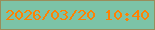 文字の大きさ：2、枠の色：998d5b、背景の色：7cc3a7、文字の色：ff8102 無料ブログパーツのブログ時計