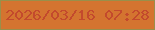 文字の大きさ：1、枠の色：998f4a、背景の色：d47430、文字の色：c34a2d 無料ブログパーツのブログ時計