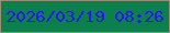 文字の大きさ：1、枠の色：998f76、背景の色：0b804d、文字の色：2418ec 無料ブログパーツのブログ時計