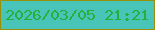 文字の大きさ：2、枠の色：999009、背景の色：48c4b9、文字の色：27ae3b 無料ブログパーツのブログ時計
