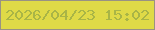 文字の大きさ：5、枠の色：999283、背景の色：dfda47、文字の色：a9b546 無料ブログパーツのブログ時計