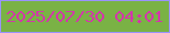 文字の大きさ：1、枠の色：9993fb、背景の色：7ab245、文字の色：d337aa 無料ブログパーツのブログ時計