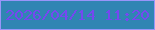 文字の大きさ：5、枠の色：9995f9、背景の色：3085b3、文字の色：7548f0 無料ブログパーツのブログ時計