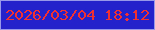 文字の大きさ：3、枠の色：9999e9、背景の色：2322cb、文字の色：f33031 無料ブログパーツのブログ時計