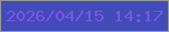 文字の大きさ：1、枠の色：999d8a、背景の色：414bb9、文字の色：7d55e6 無料ブログパーツのブログ時計