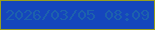 文字の大きさ：5、枠の色：999f1d、背景の色：1546bc、文字の色：1d61ad 無料ブログパーツのブログ時計