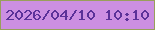 文字の大きさ：2、枠の色：999f5b、背景の色：cc8fe2、文字の色：5b3199 無料ブログパーツのブログ時計