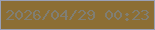 文字の大きさ：5、枠の色：99a0b7、背景の色：8c6e34、文字の色：807e73 無料ブログパーツのブログ時計