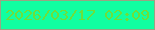 文字の大きさ：1、枠の色：99a583、背景の色：11ffa1、文字の色：6ddf3a 無料ブログパーツのブログ時計