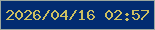 文字の大きさ：5、枠の色：99a69e、背景の色：022c71、文字の色：cdbf62 無料ブログパーツのブログ時計