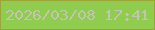 文字の大きさ：3、枠の色：99a739、背景の色：90cc4e、文字の色：c2c6b1 無料ブログパーツのブログ時計