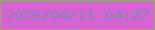文字の大きさ：2、枠の色：99a873、背景の色：d665d3、文字の色：8286b0 無料ブログパーツのブログ時計