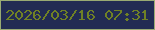 文字の大きさ：5、枠の色：99aa73、背景の色：222b53、文字の色：708125 無料ブログパーツのブログ時計