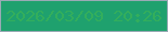 文字の大きさ：3、枠の色：99aab5、背景の色：1fa16e、文字の色：33ae5c 無料ブログパーツのブログ時計
