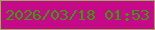 文字の大きさ：2、枠の色：99ab5e、背景の色：c50988、文字の色：30a302 無料ブログパーツのブログ時計