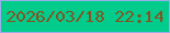 文字の大きさ：3、枠の色：99abe8、背景の色：02cc8b、文字の色：815523 無料ブログパーツのブログ時計
