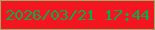 文字の大きさ：4、枠の色：99ac6a、背景の色：f31621、文字の色：07ad4c 無料ブログパーツのブログ時計